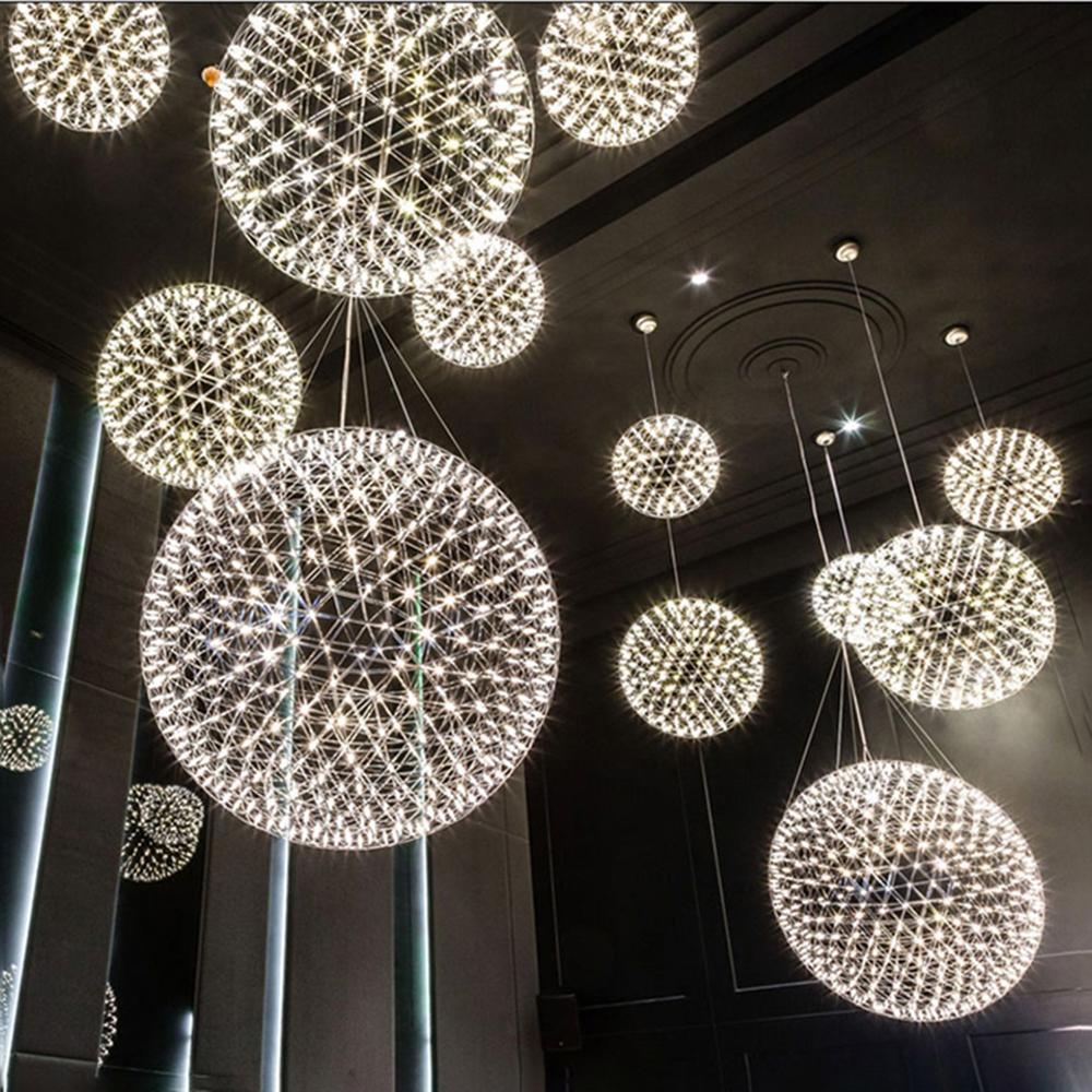 Lustre Boule Étincelante en Acier Chromé — Plafonnier Style Moderne Multi-Points | ÉTINCELLE™