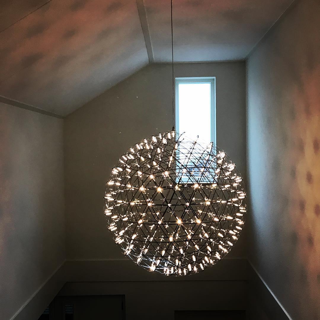 Lustre Boule Étincelante en Acier Chromé — Plafonnier Style Moderne Multi-Points | ÉTINCELLE™
