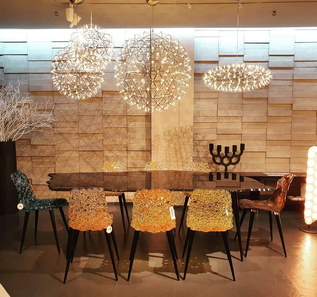 Lustre Boule Étincelante en Acier Chromé — Plafonnier Style Moderne Multi-Points | ÉTINCELLE™