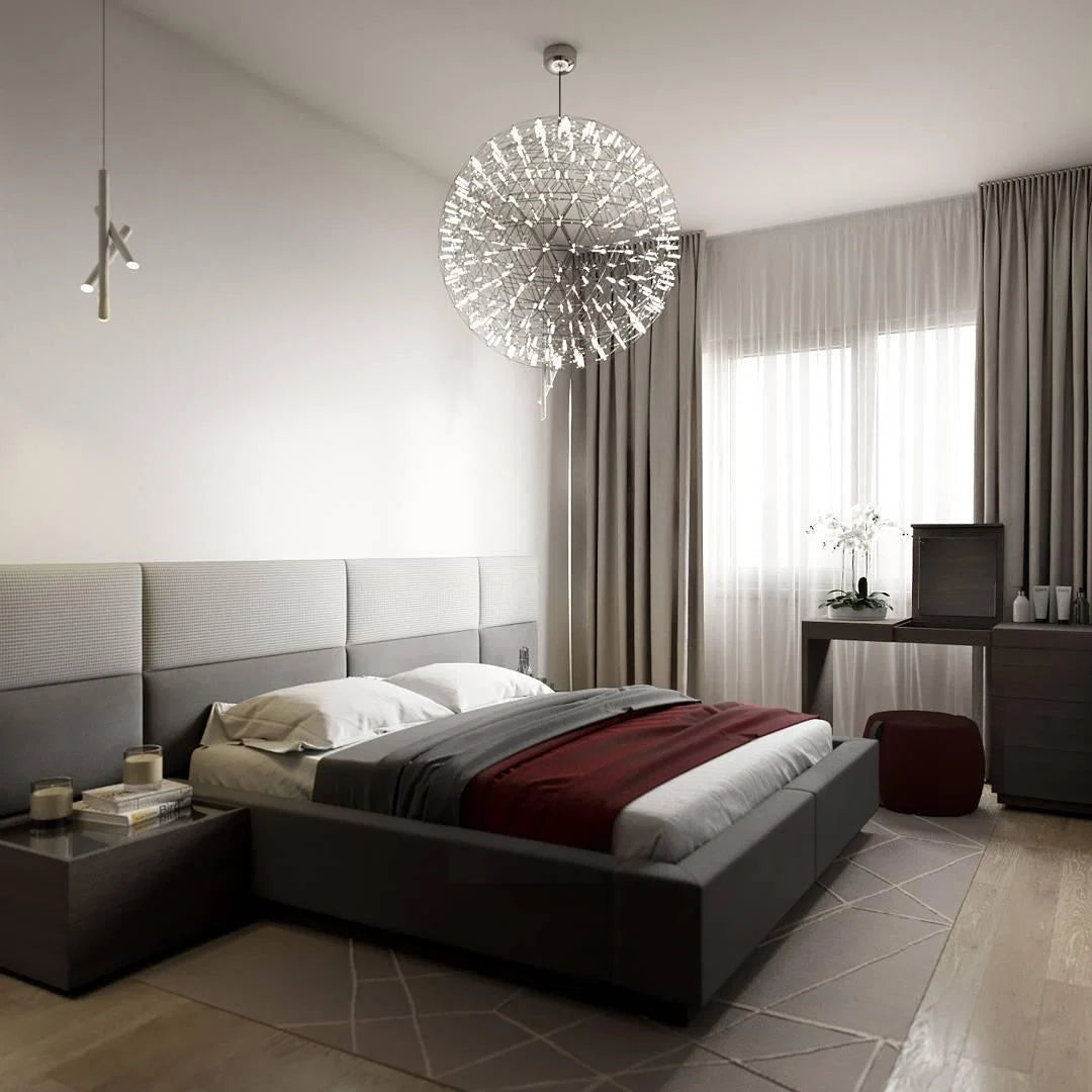 Lustre Boule Étincelante en Acier Chromé — Plafonnier Style Moderne Multi-Points | ÉTINCELLE™