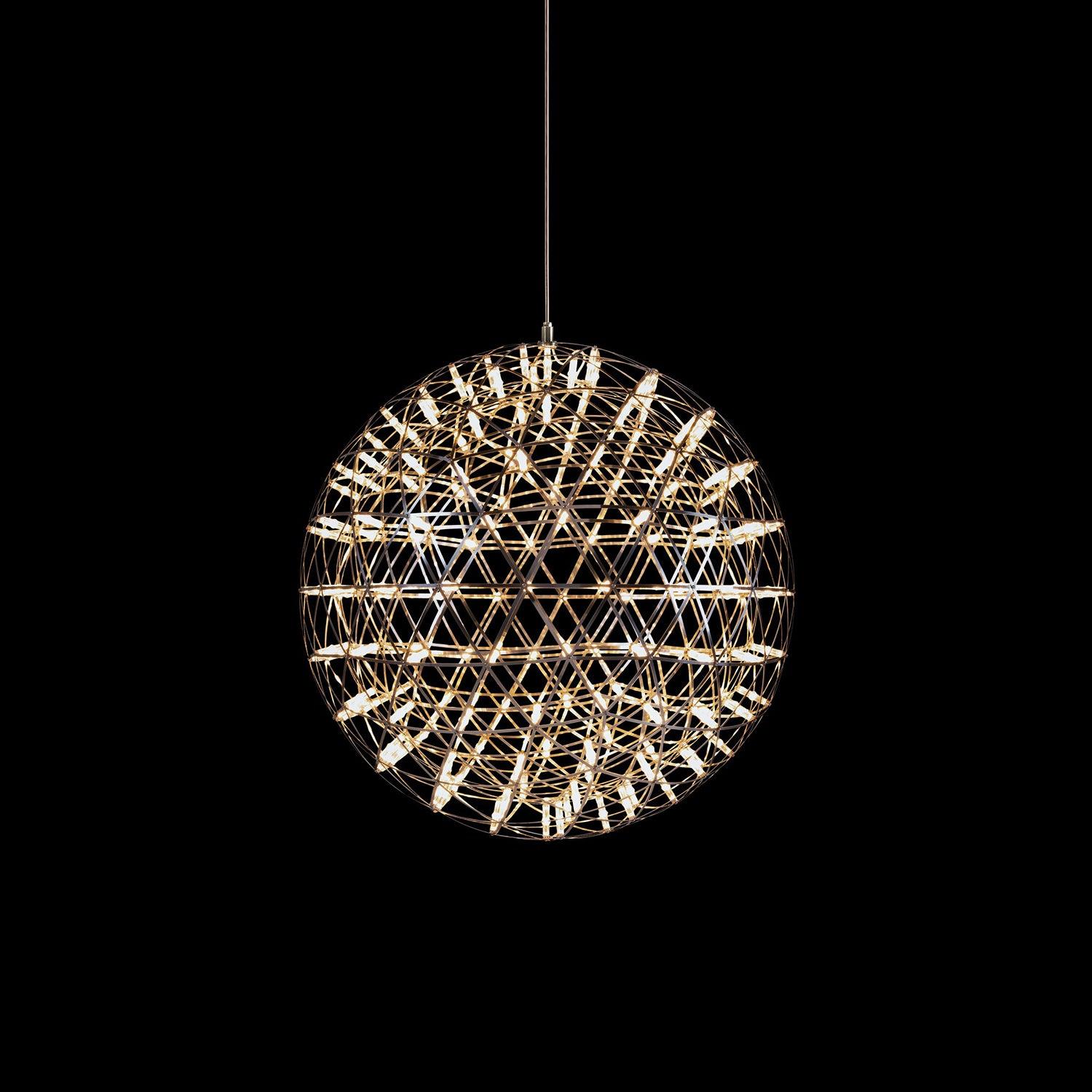 Lustre Boule Étincelante en Acier Chromé — Plafonnier Style Moderne Multi-Points | ÉTINCELLE™