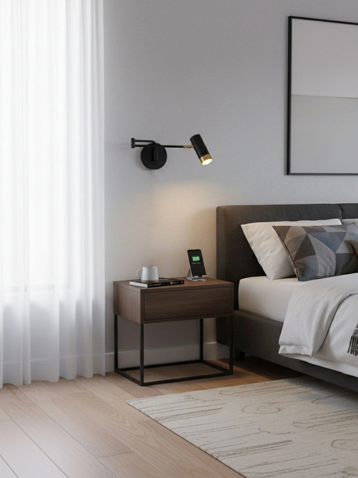 Applique Murale à Bras Télescopique Pliable — Lampe Chevet Style Nordique Articulée | BALANCIER™
