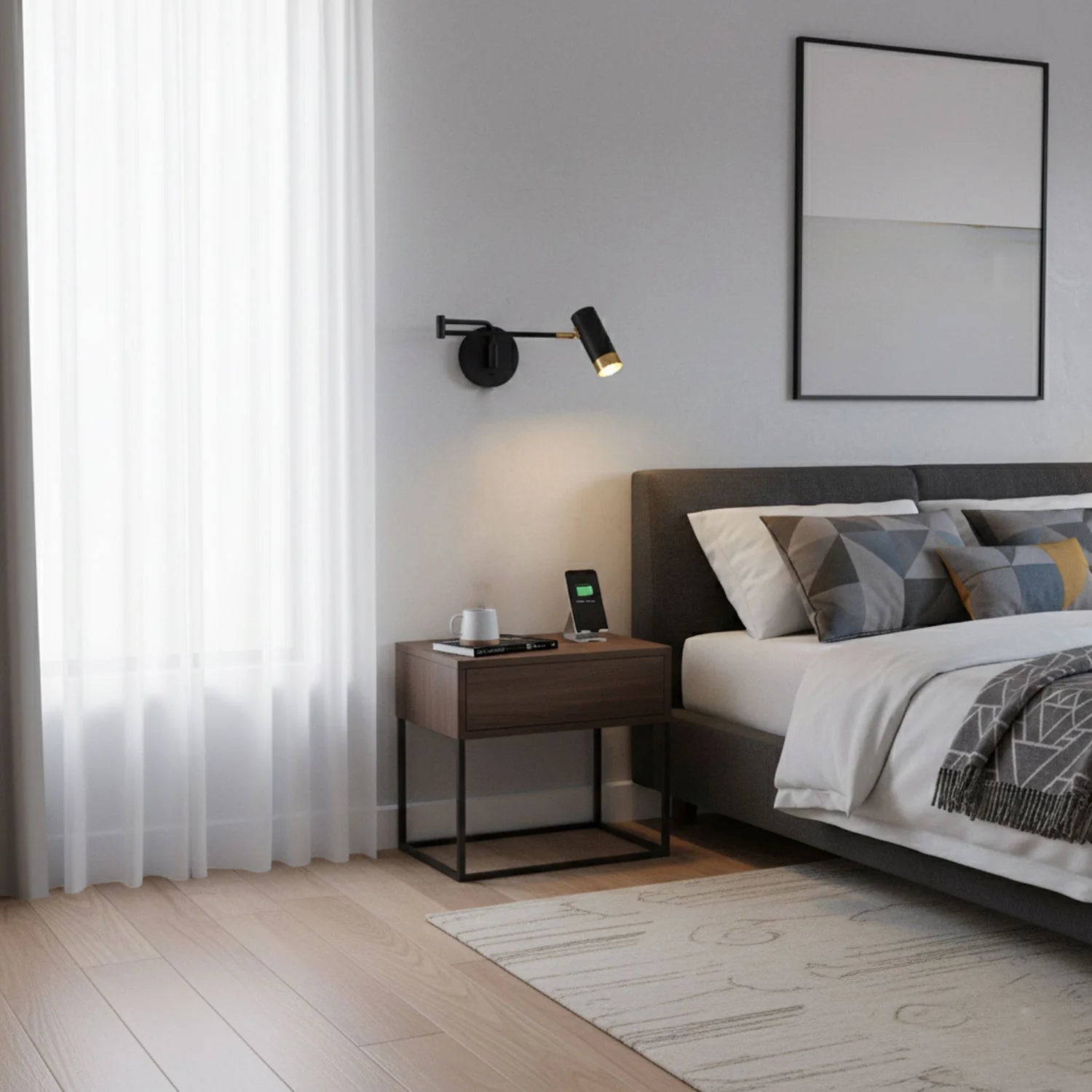 Applique Murale à Bras Télescopique Pliable — Lampe Chevet Style Nordique Articulée | BALANCIER™