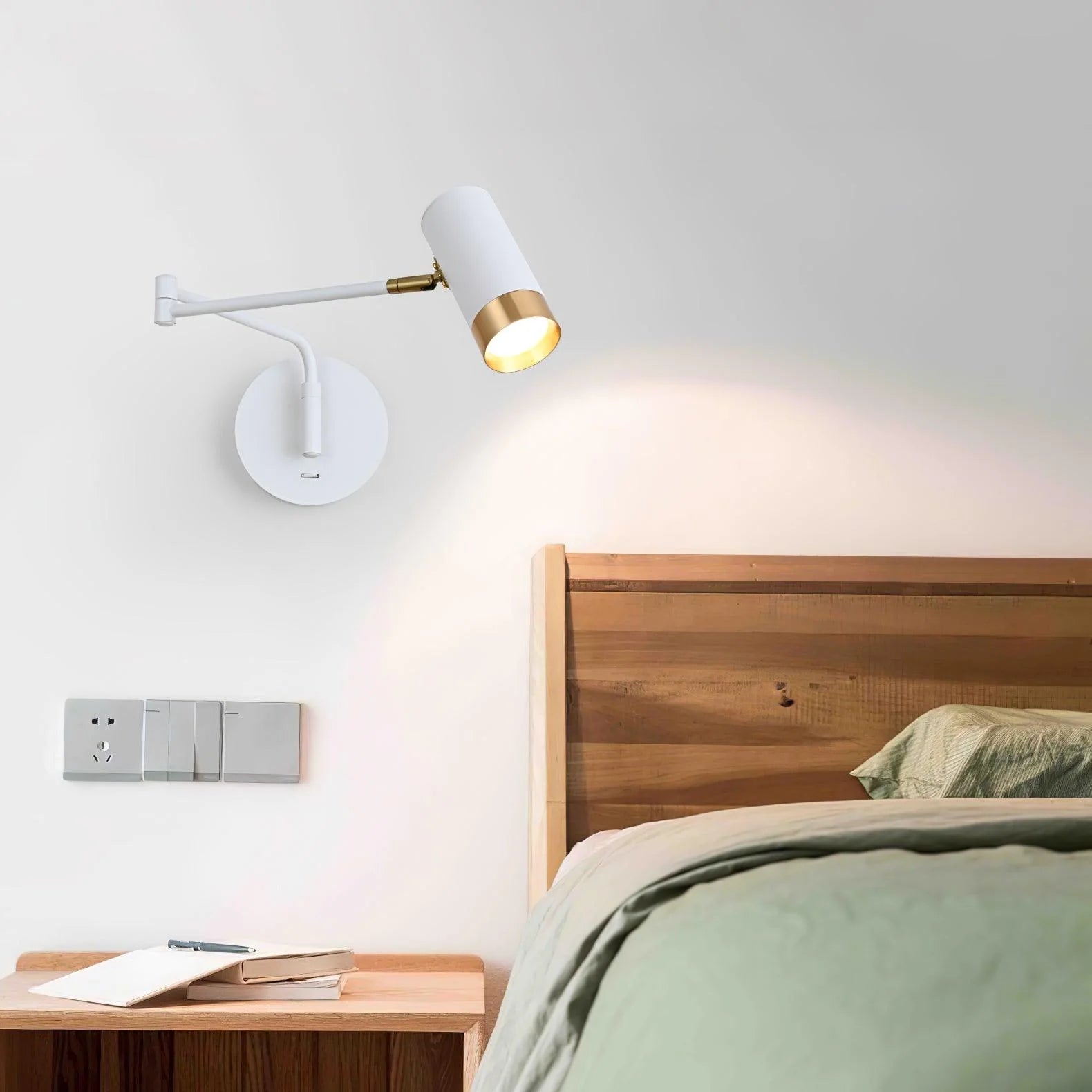 Applique Murale à Bras Télescopique Pliable — Lampe Chevet Style Nordique Articulée | BALANCIER™