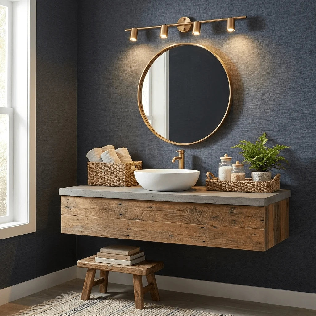 Plafonnier à Projecteurs Orientables en Laiton — Rampe Lumineuse Style Moderne | VISEUR™