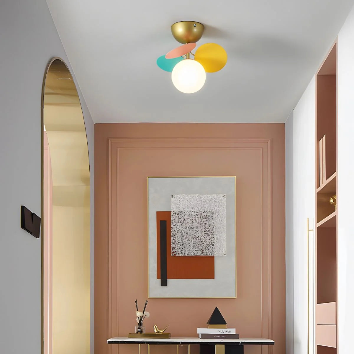 Plafonnier Design Fleur Multicolore Bulles de Verre pour Salon & Chambre | FLEUR™