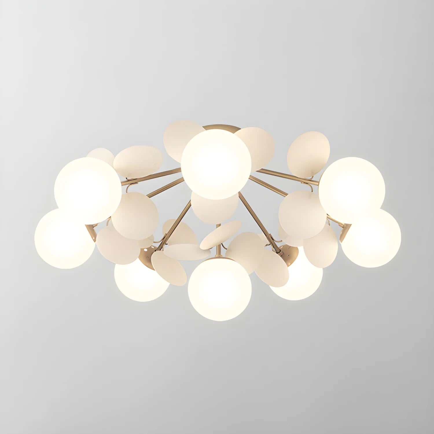 Plafonnier Design Fleur Multicolore Bulles de Verre pour Salon & Chambre | FLEUR™