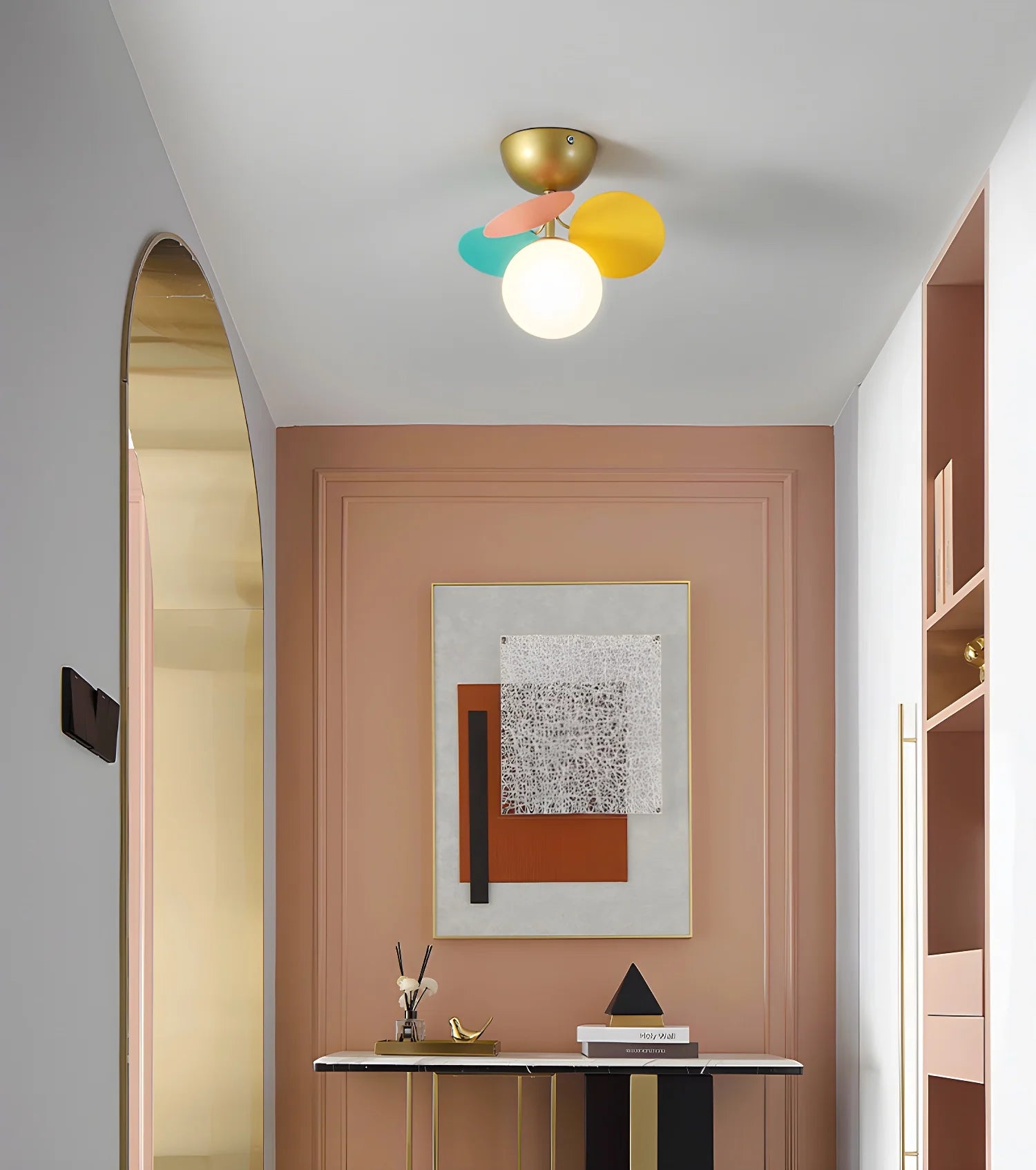 Plafonnier Design Fleur Multicolore Bulles de Verre pour Salon & Chambre | FLEUR™