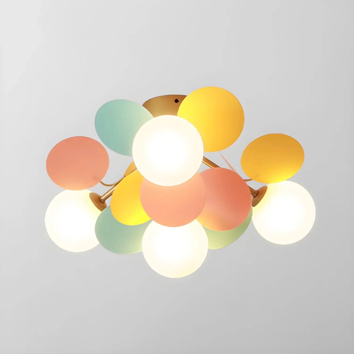Plafonnier Design Fleur Multicolore Bulles de Verre pour Salon & Chambre | FLEUR™
