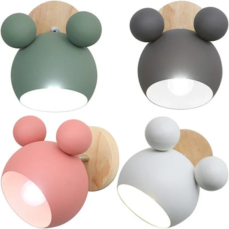 Applique Murale chambre - Lampe Design pour Chambre d'Enfant en Métal et Bois