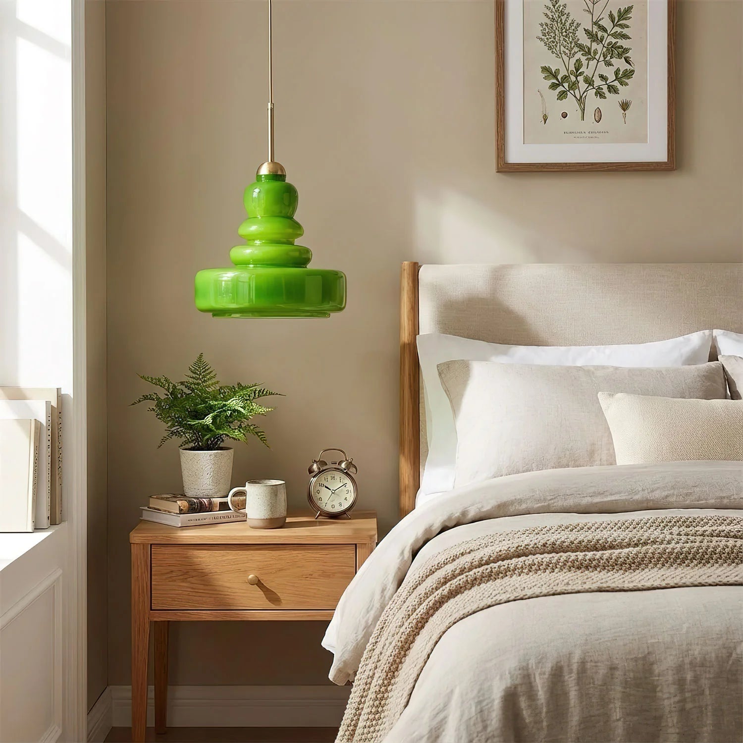 Suspension Cloche en Verre Teinté — Lustre Style Bauhaus Post-Moderne | CLOCHE™