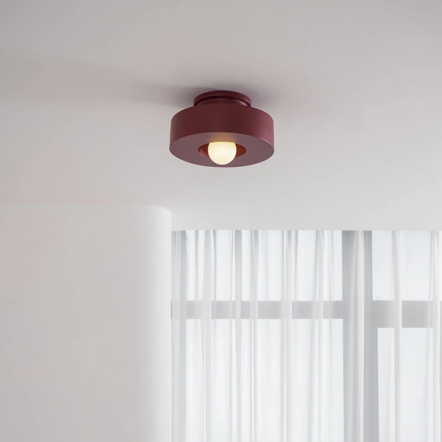 Plafonnier Rond en Résine — Applique Plafond Style Nordique Minimaliste | COUPOLE™
