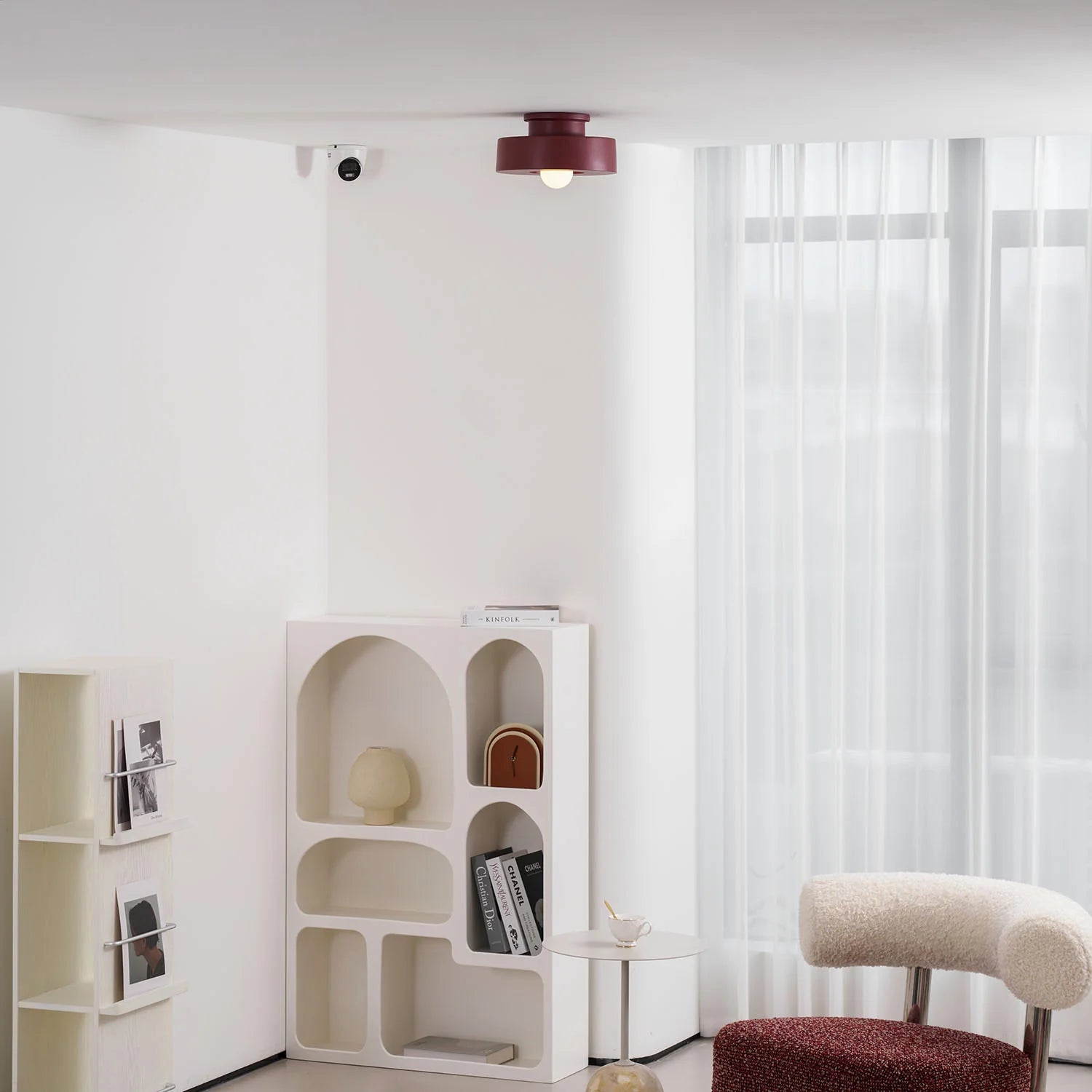 Plafonnier Rond en Résine — Applique Plafond Style Nordique Minimaliste | COUPOLE™