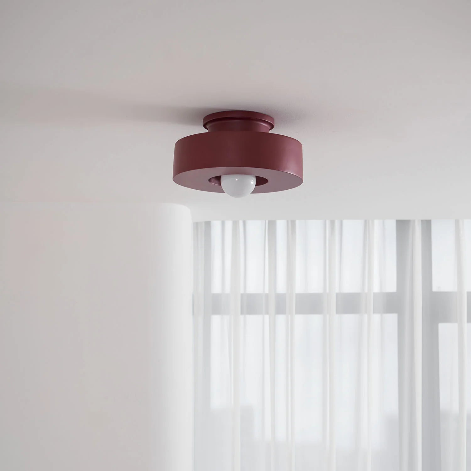Plafonnier Rond en Résine — Applique Plafond Style Nordique Minimaliste | COUPOLE™