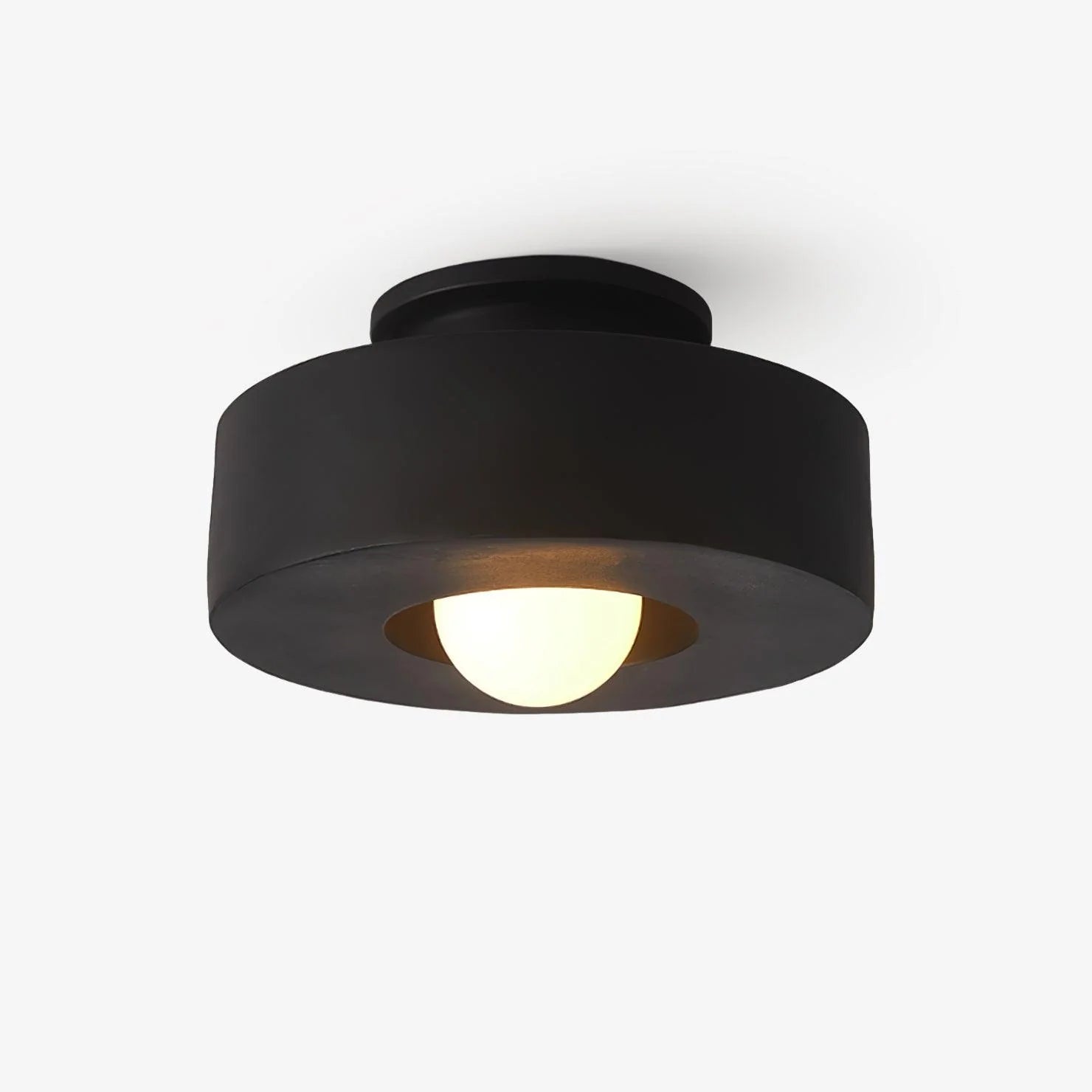 Plafonnier Rond en Résine — Applique Plafond Style Nordique Minimaliste | COUPOLE™