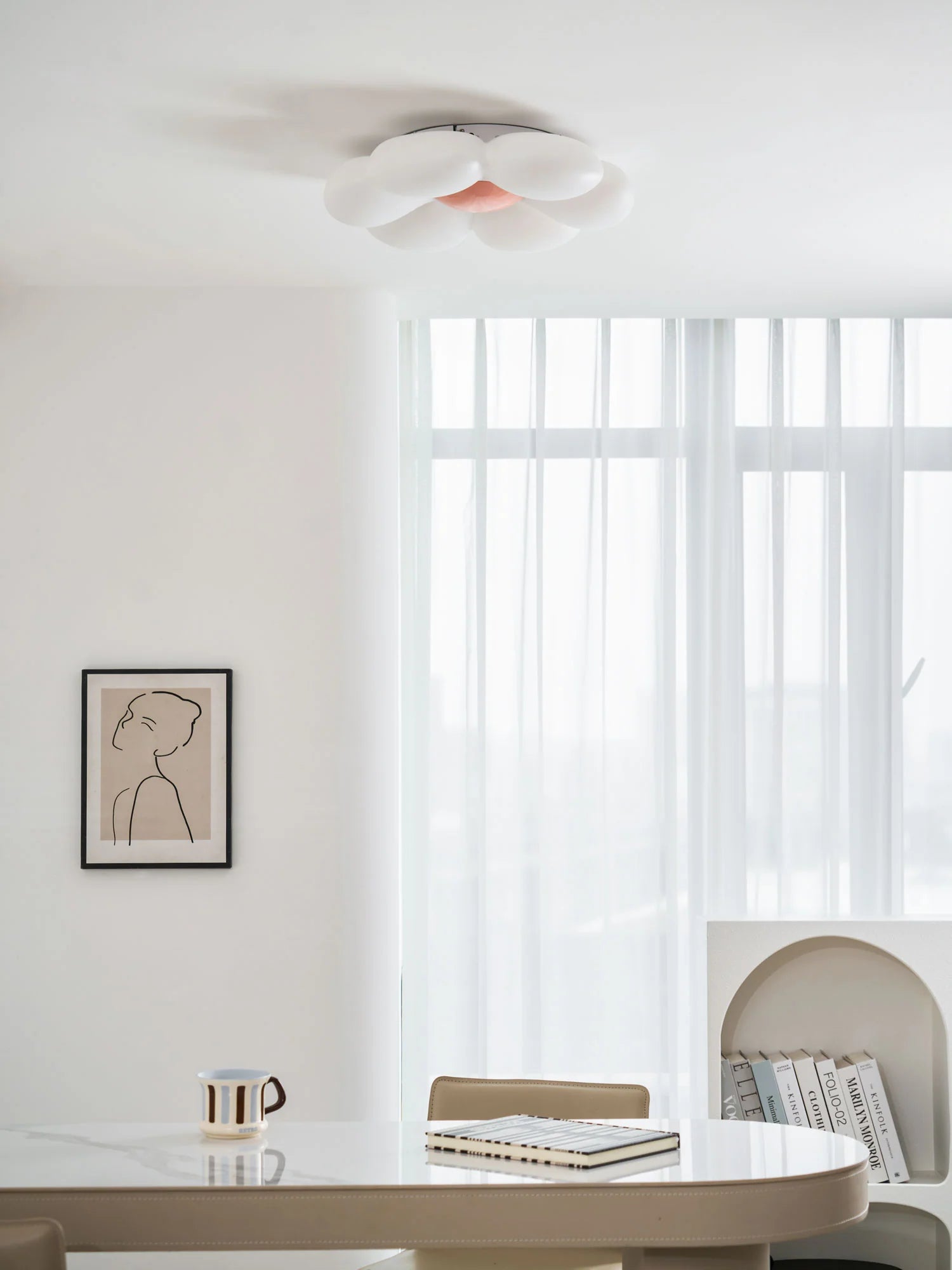 Plafonnier Fleur Enfant Romantique — Lampe Chambre Princesse Style Rond | PIVOINE™