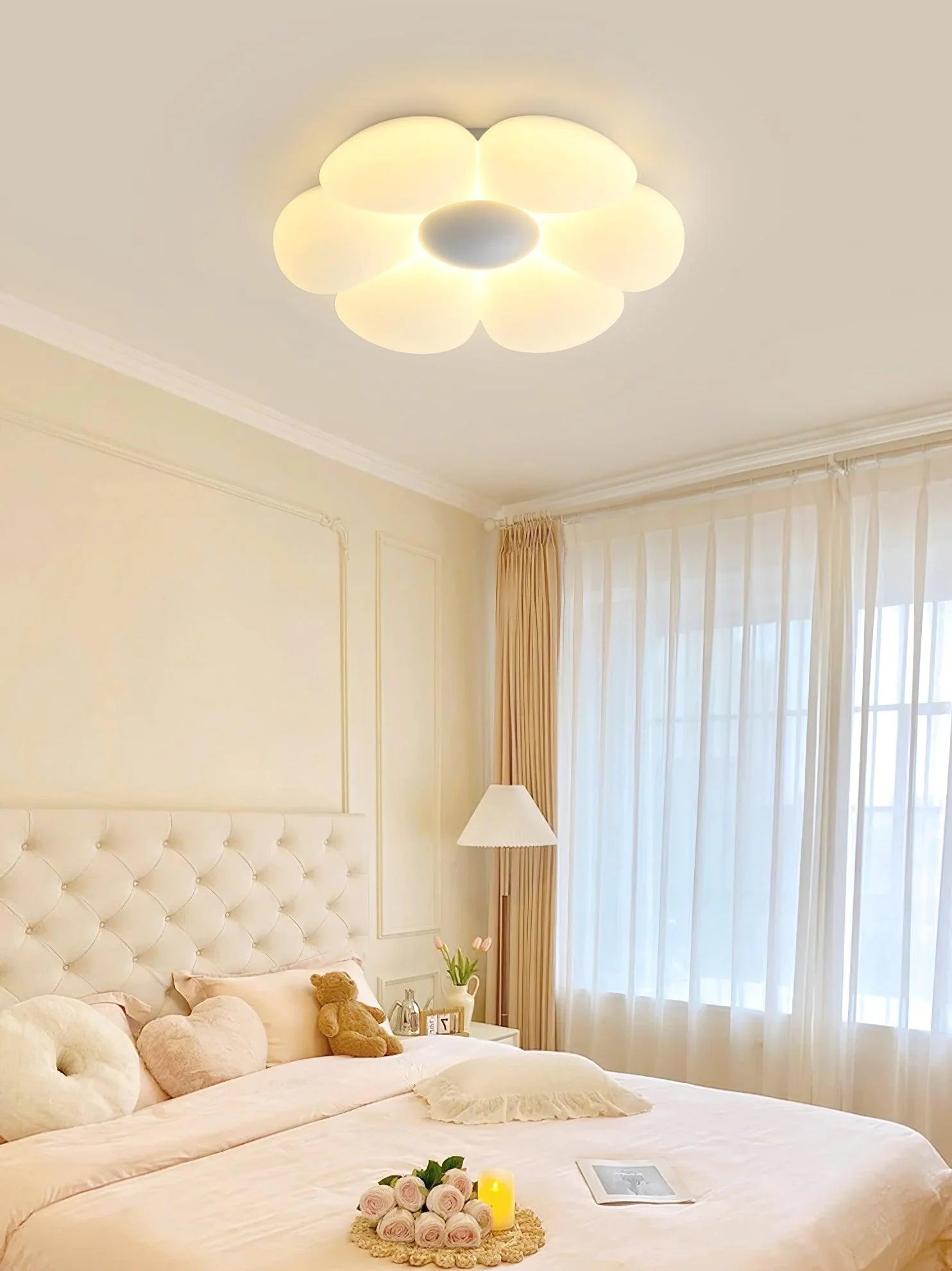 Plafonnier Fleur Enfant Romantique — Lampe Chambre Princesse Style Rond | PIVOINE™