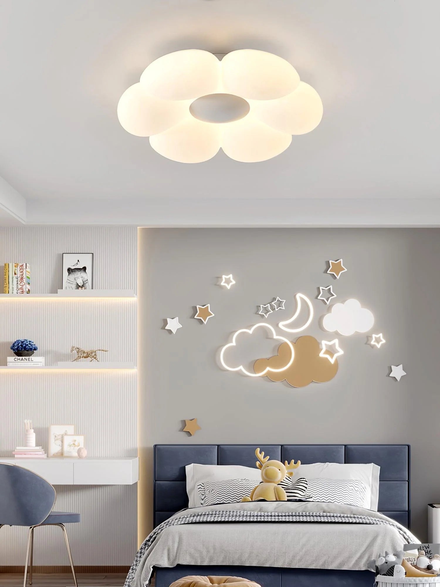 Plafonnier Fleur Enfant Romantique — Lampe Chambre Princesse Style Rond | PIVOINE™