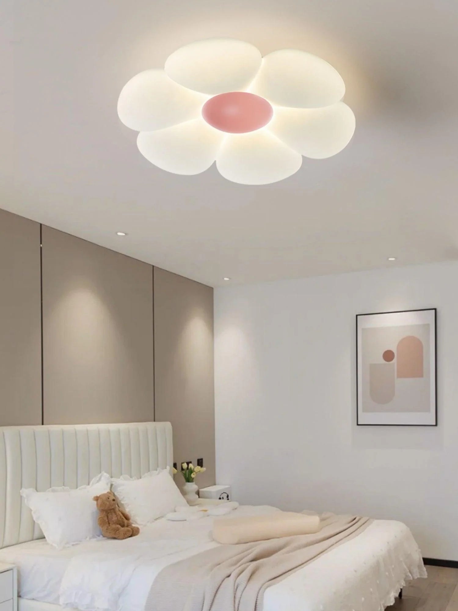 Plafonnier Fleur Enfant Romantique — Lampe Chambre Princesse Style Rond | PIVOINE™