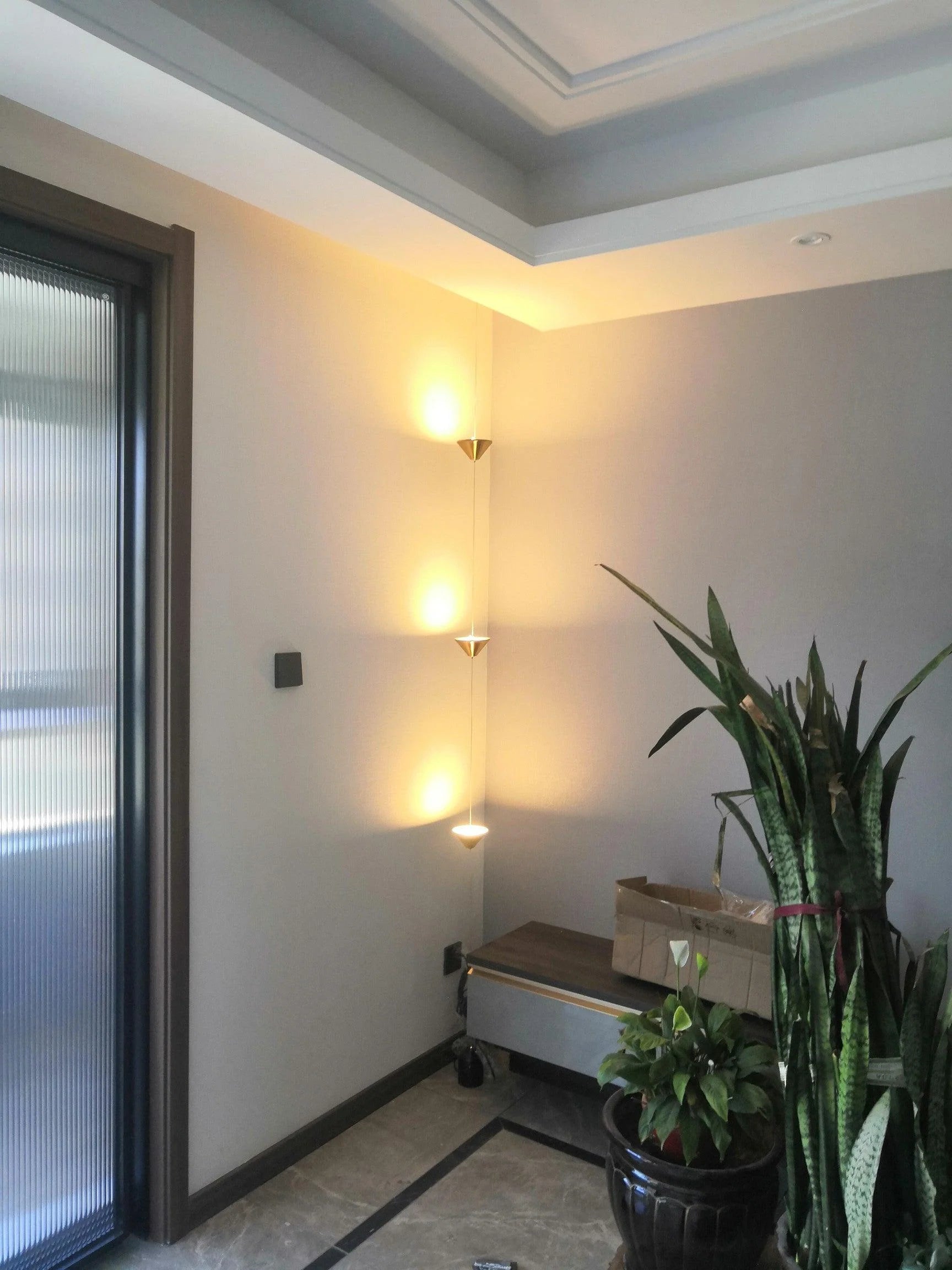 Lampadaire Design Colonne Multi-Têtes Or & Noir pour Salon & Bureau | COLONNE™