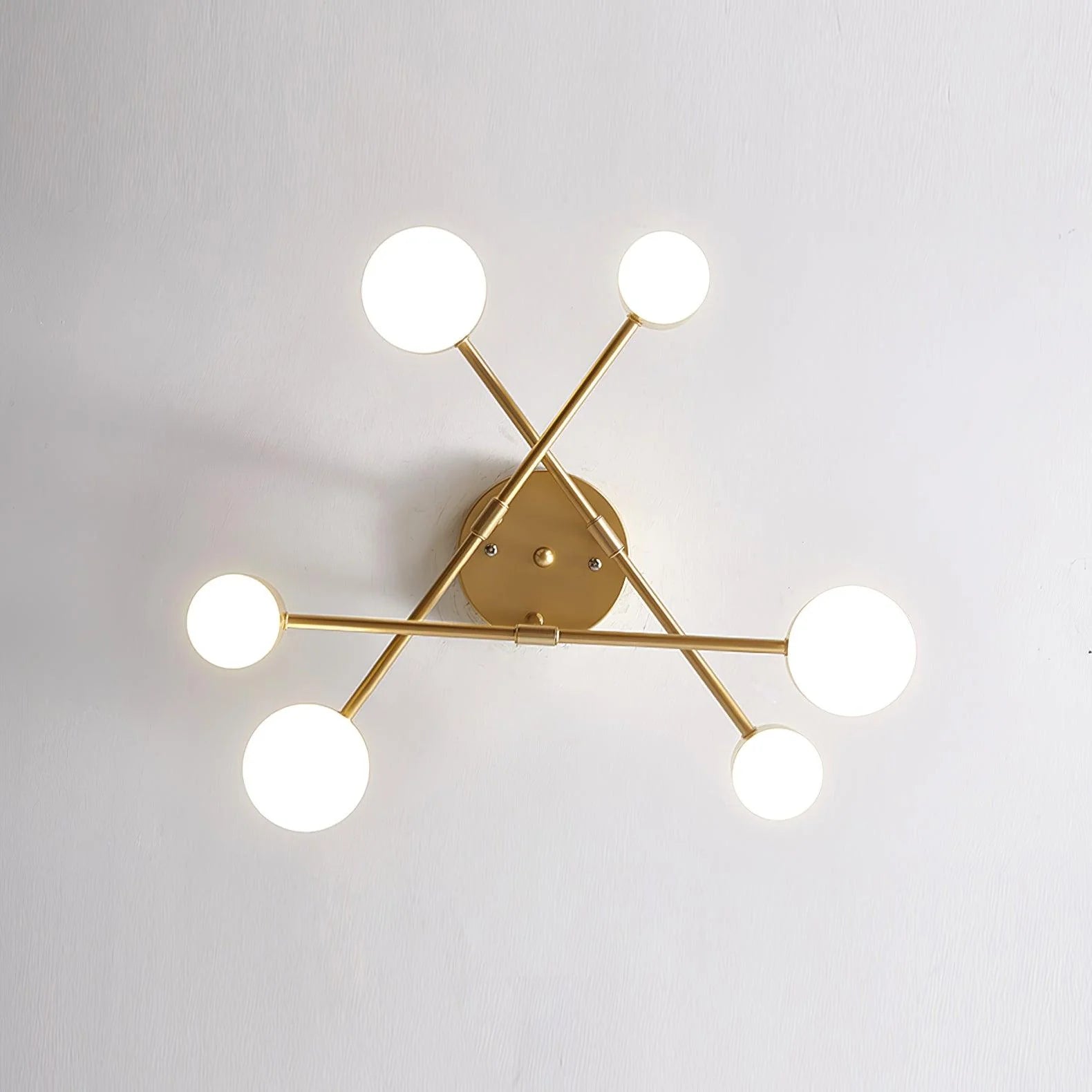 Lustre Semi-Encastré 6 Bras en Fer — Plafonnier Style Moderne | ÉTOILE™