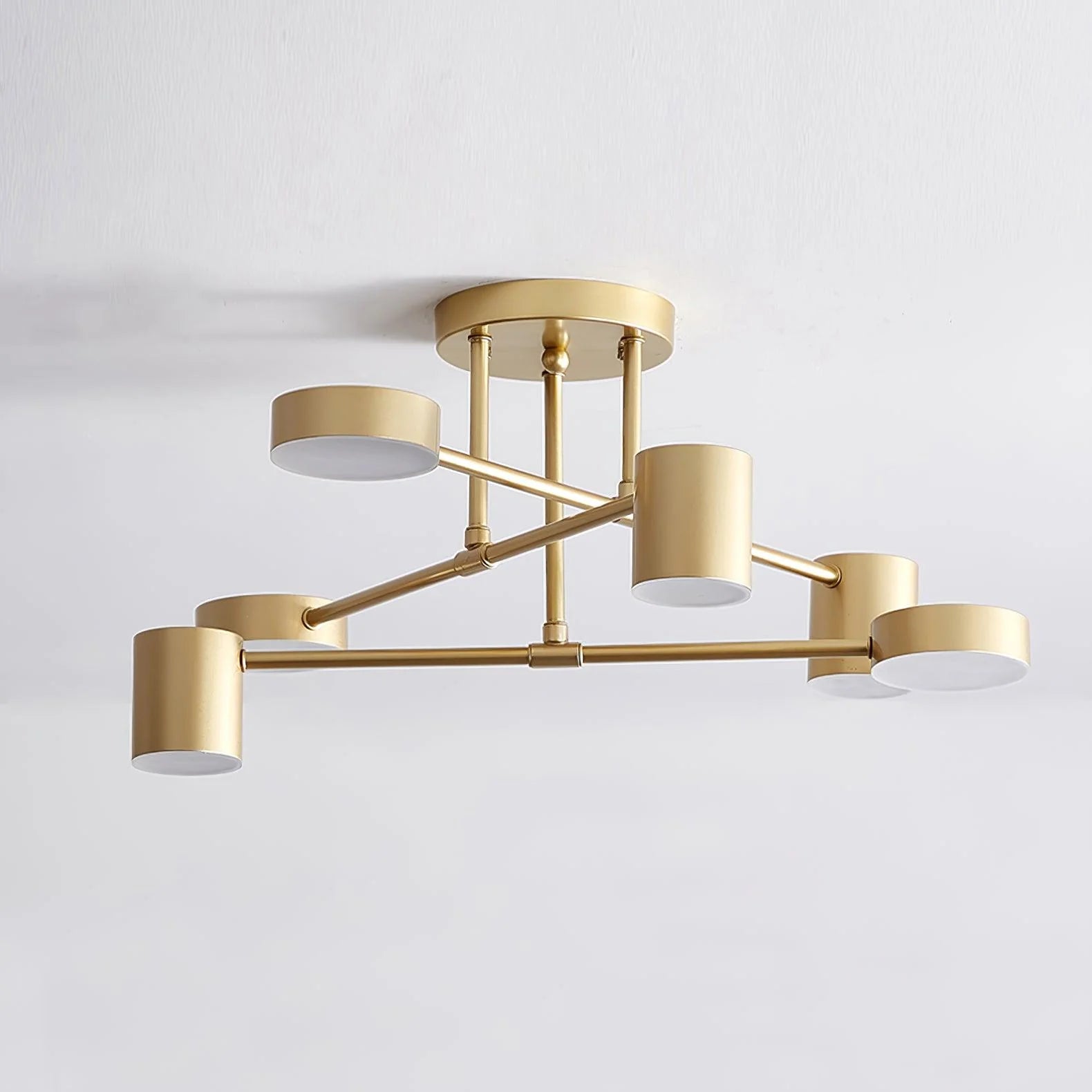Lustre Semi-Encastré 6 Bras en Fer — Plafonnier Style Moderne | ÉTOILE™