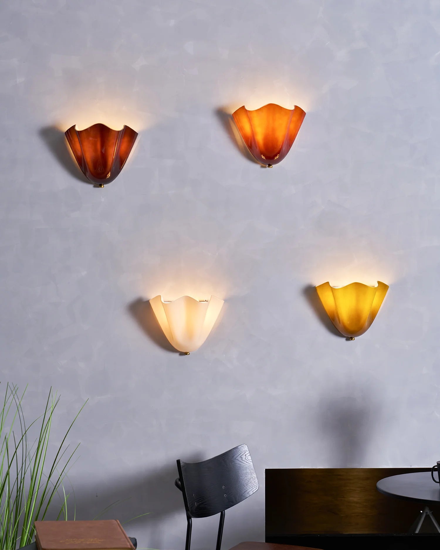 Applique Murale Design Verre Coloré Rétro Française pour Chambre & Salon | PÉTALE™