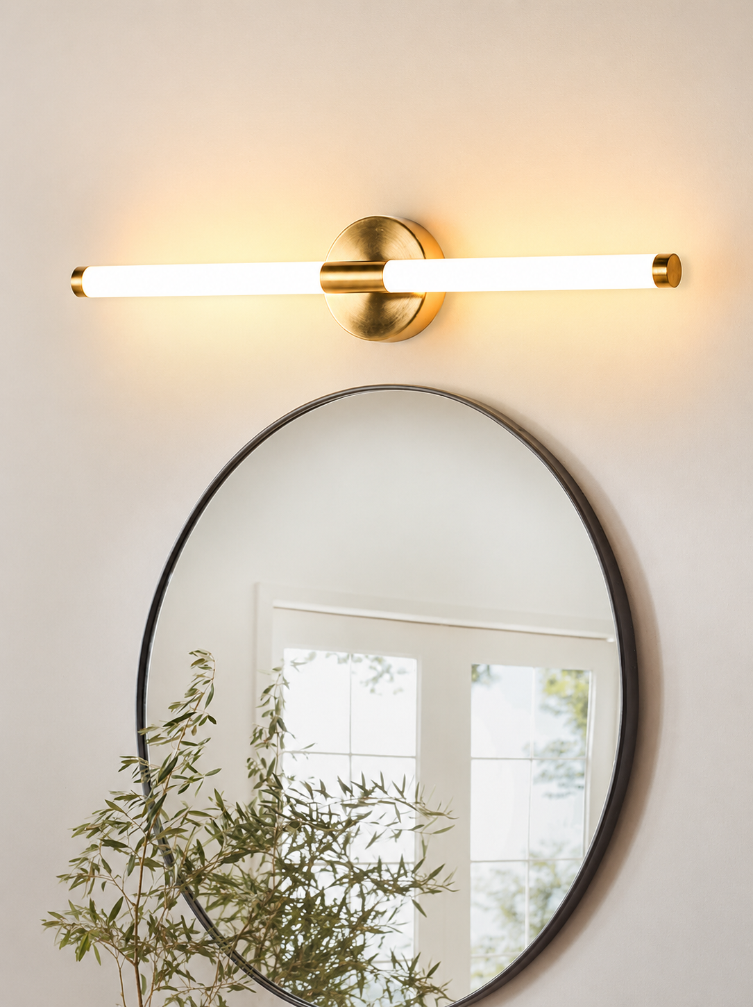 Applique Murale LED Linéaire Doré — Luminaire Design Moderne Double Diffusion | AXIS™