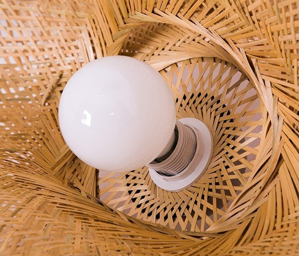 Suspension Design en Bambou Tressé Main — Luminaire Organique Style Japandi XXL | AMAYA™