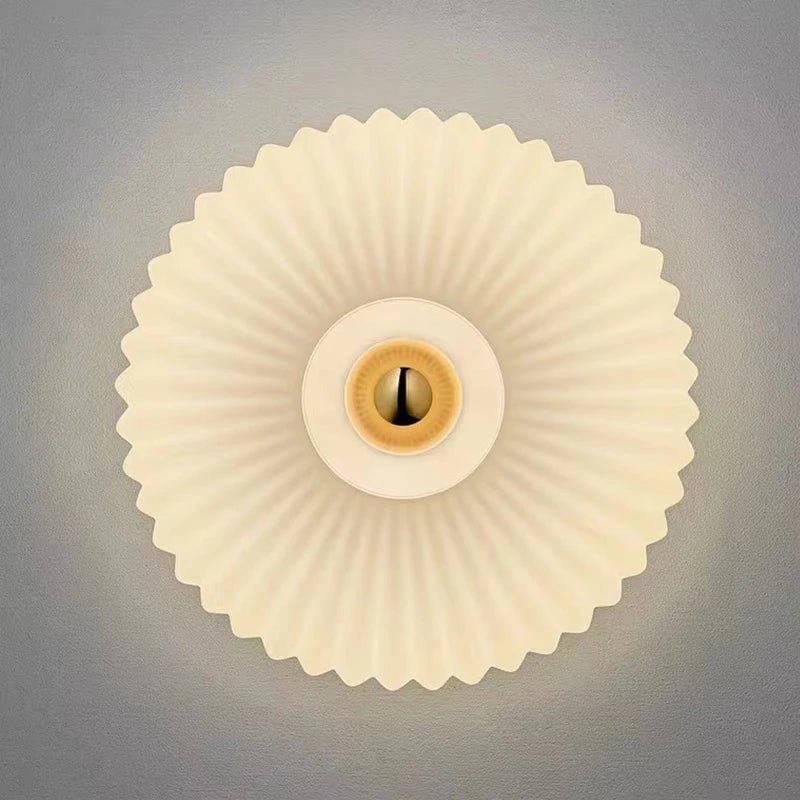 Applique et Plafonnier Coquillage en Verre Strié — Rétro Nordique | OURSIN™ - Lampes Design