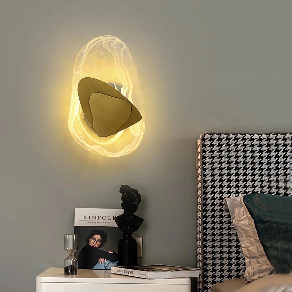Applique Murale Arc en Métal — Lampe Chevet Style Postmoderne Nordique | CROISSANT™ - Lampes Design