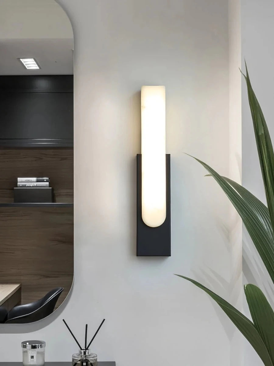 Applique Murale Barre en Marbre — Lampe Chevet Style Nordique Luxe | ONYX™ - Lampes Design