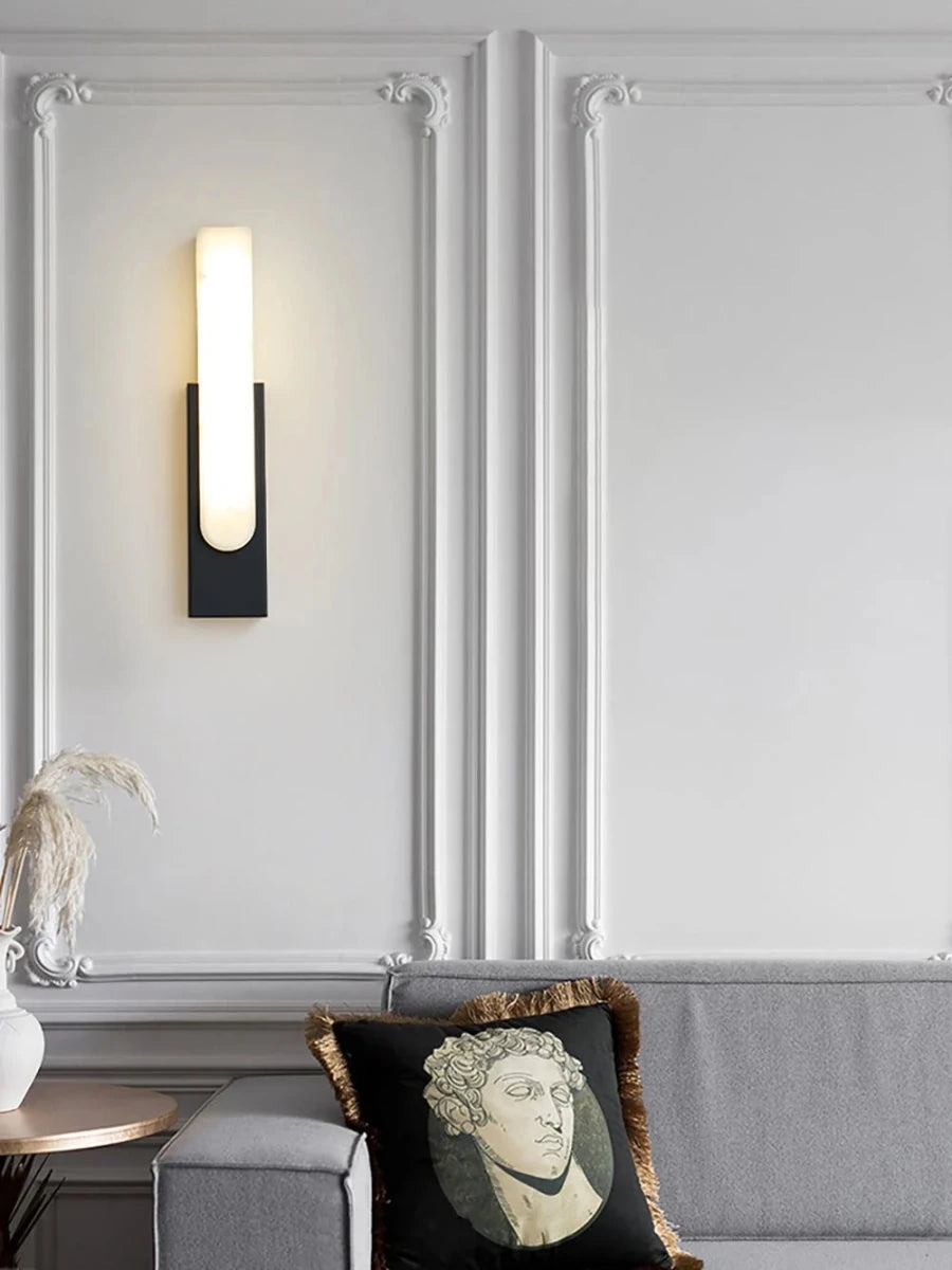 Applique Murale Barre en Marbre — Lampe Chevet Style Nordique Luxe | ONYX™ - Lampes Design