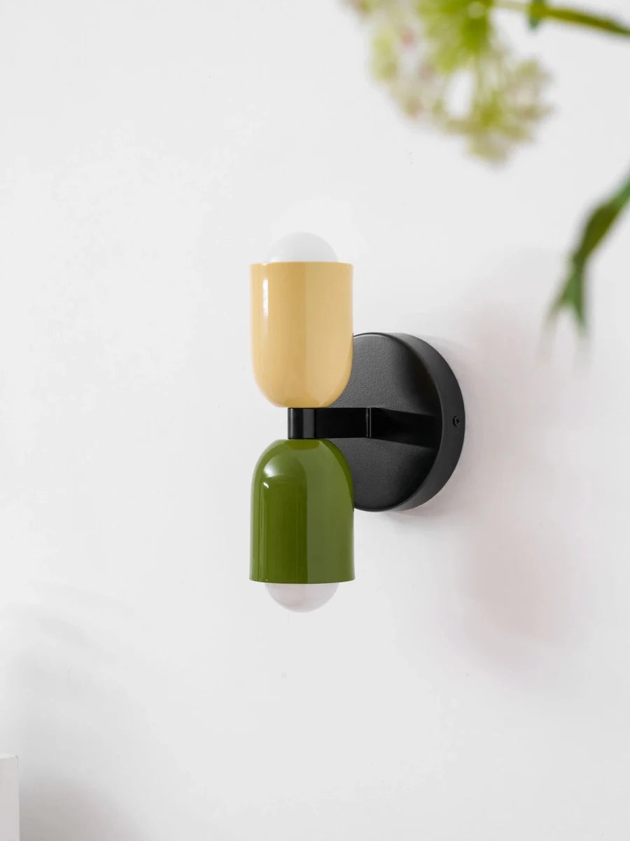 Applique Murale Design Double Capsule Colorée pour Chambre & Salle à Manger | GÉMEAUX™ - Lampes Design