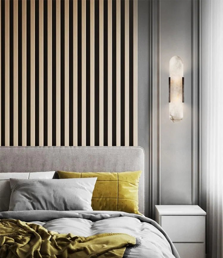 Applique Murale Design Pierre Naturelle Nordique pour Chambre & Salon | ALBÂTRE™ - Lampes Design
