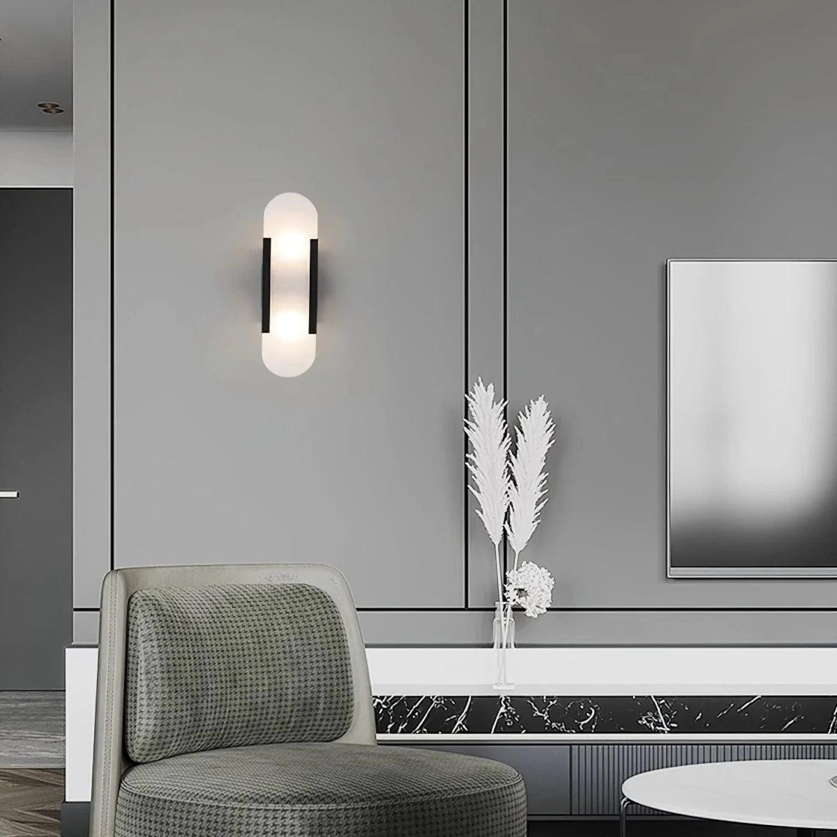 Applique Murale Design Pierre Naturelle Nordique pour Chambre & Salon | ALBÂTRE™ - Lampes Design