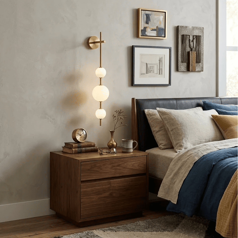 Applique Murale Design Sphères Dorées Art Déco pour Chambre & Entrée | ORBE™ - Lampes Design