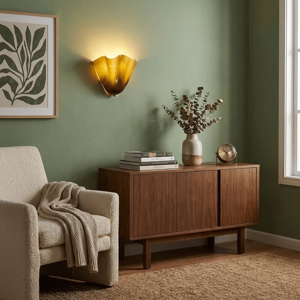 Applique Murale Design Verre Coloré Rétro Française pour Chambre & Salon | PÉTALE™ - Lampes Design