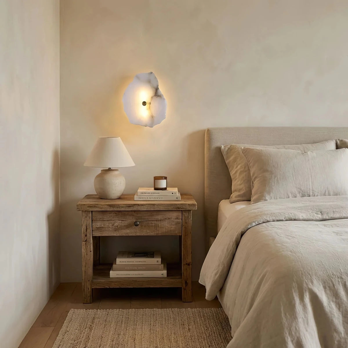 Applique Murale en Marbre Naturel Façon Galets — Lampe Murale Style Nordique | ROCAILLE™ - Lampes Design