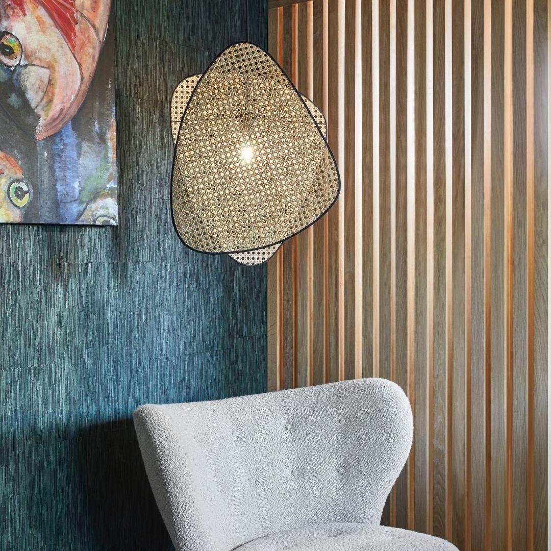 Applique Murale en Rotin Tressé — Lampe Écran Feuille Style Artisanal | TRESSÉ™ - Lampes Design