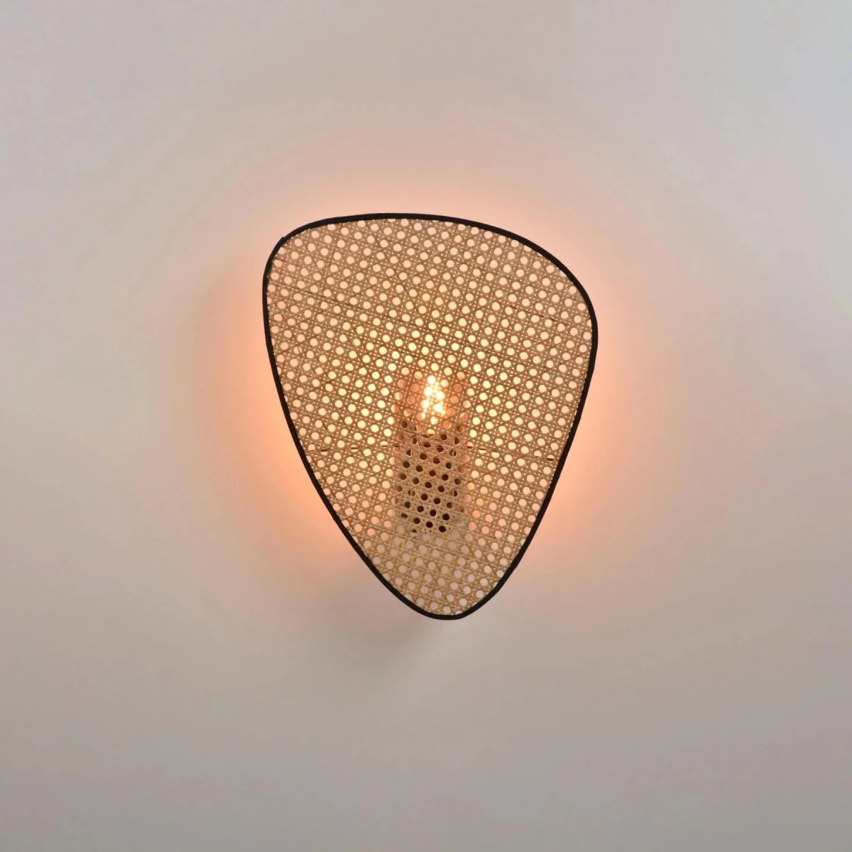 Applique Murale en Rotin Tressé — Lampe Écran Feuille Style Artisanal | TRESSÉ™ - Lampes Design