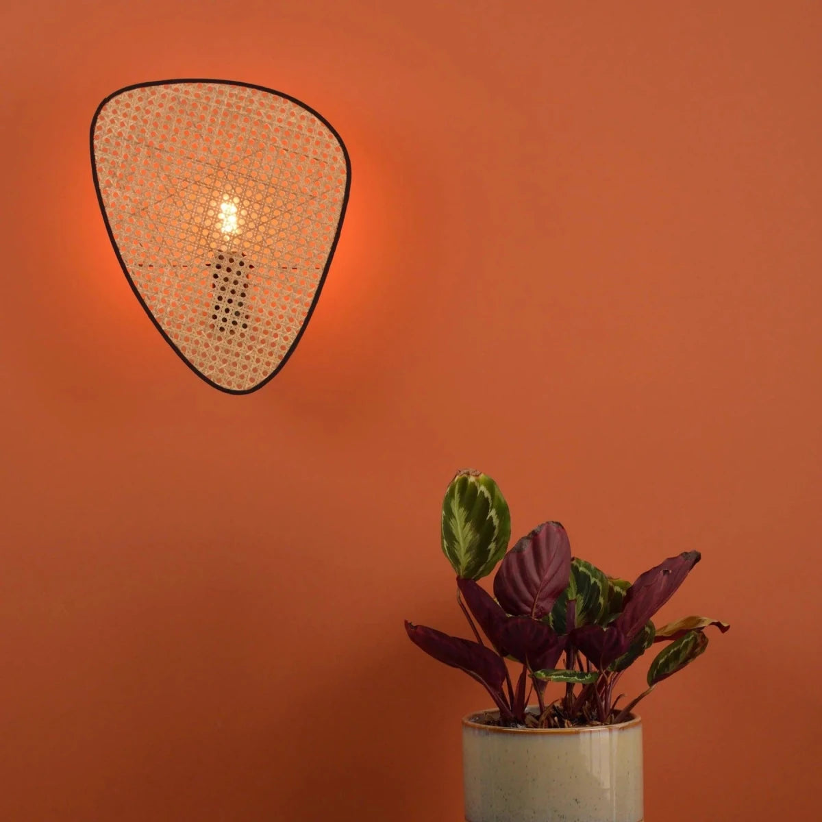 Applique Murale en Rotin Tressé — Lampe Écran Feuille Style Artisanal | TRESSÉ™ - Lampes Design