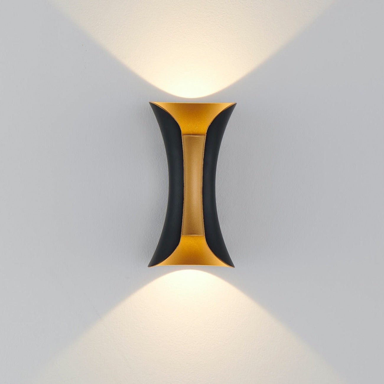 Applique murale exterieur - Design Moderne en Aluminium Noir et Doré pour Intérieur Raffiné - Lampes Design