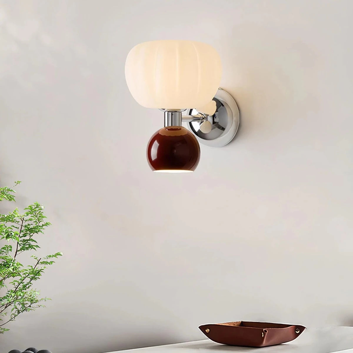 Applique Murale Forme Citrouille en Résine — Lampe Chevet Style Moderne Ludique | CITROUILLE™ - Lampes Design