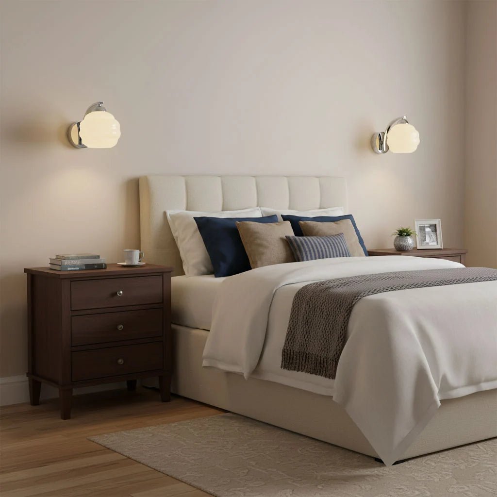 Applique Murale Globe en Verre Laiteux Style Art Déco | GALBE™ - Lampes Design