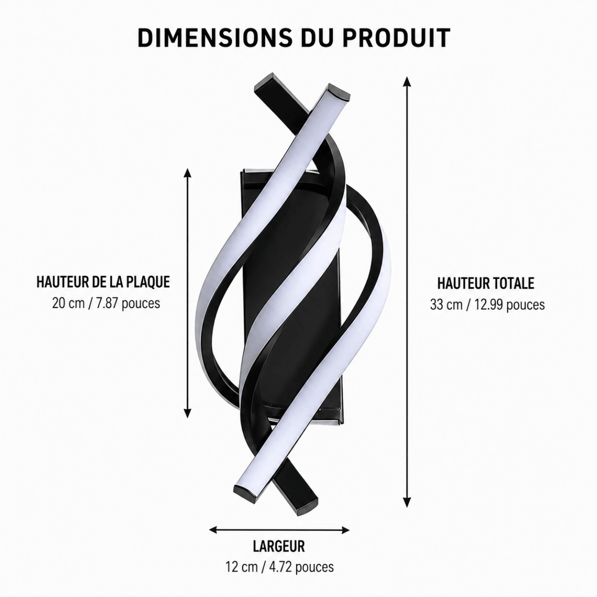 Applique Murale LED Design Spirale — Tricolore Réglable 24W | SPIRA™ - Lampes Design