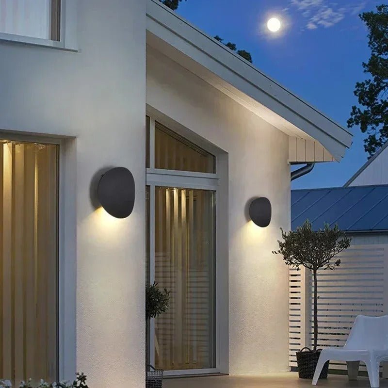 Applique Murale LED Extérieure Étanche Design Galet — Aluminium et Verre | GALET™ - Lampes Design
