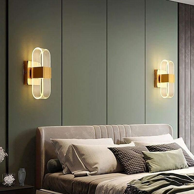 Applique murale LED design doré moderne | PUISO
