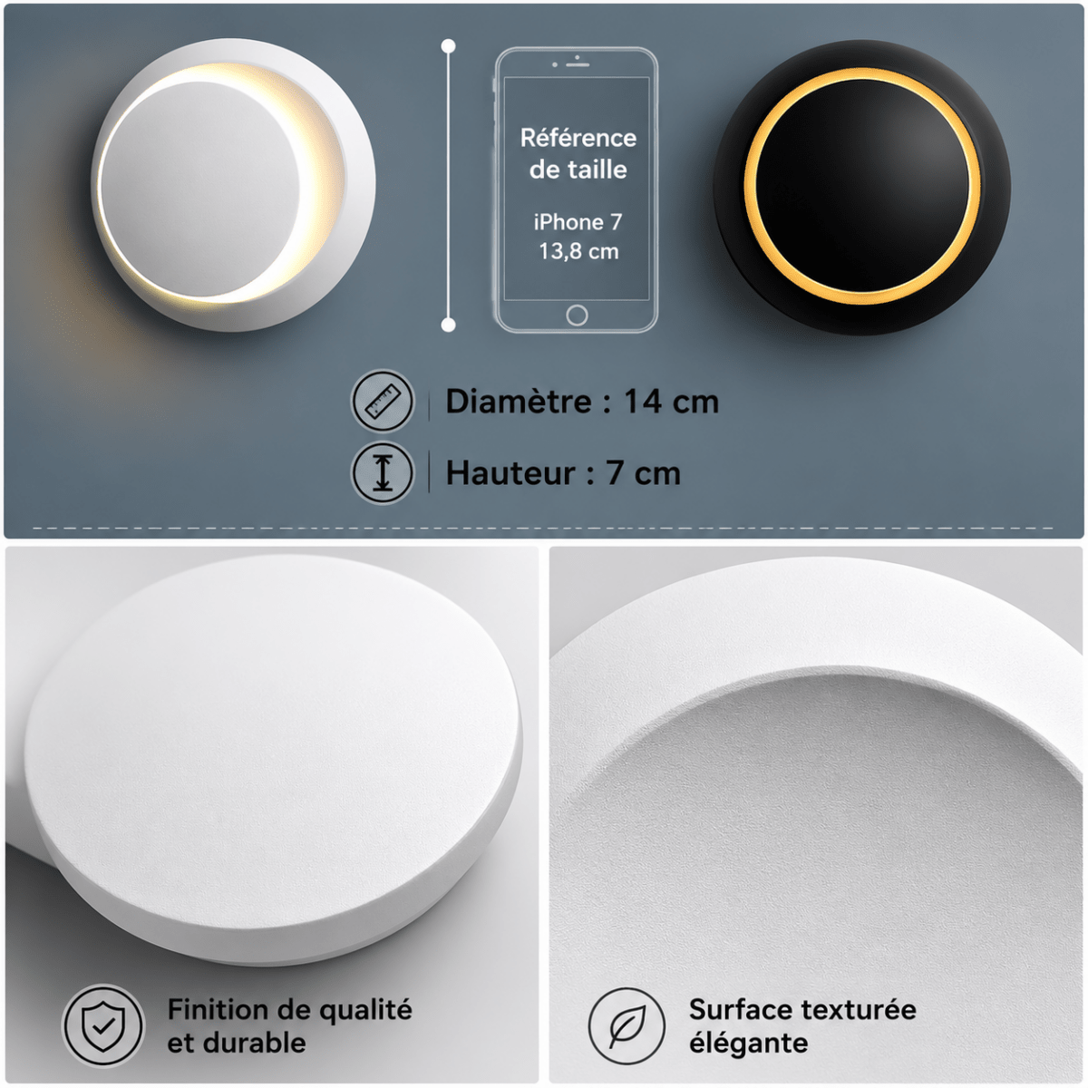 Applique Murale LED Rotative 350° — Spot Orientable 5W en Aluminium | PIVOT™ - Lampes Design