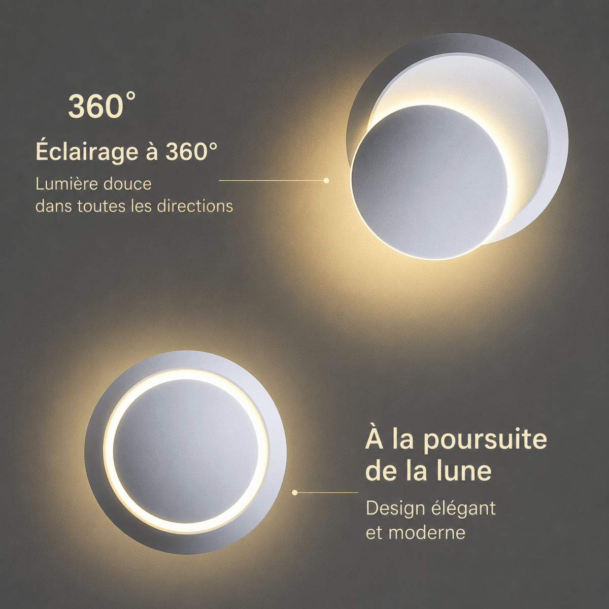 Applique Murale LED Rotative 350° — Spot Orientable 5W en Aluminium | PIVOT™ - Lampes Design